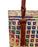 Products Keta tan leather tote bag / multicolor hand woven palm