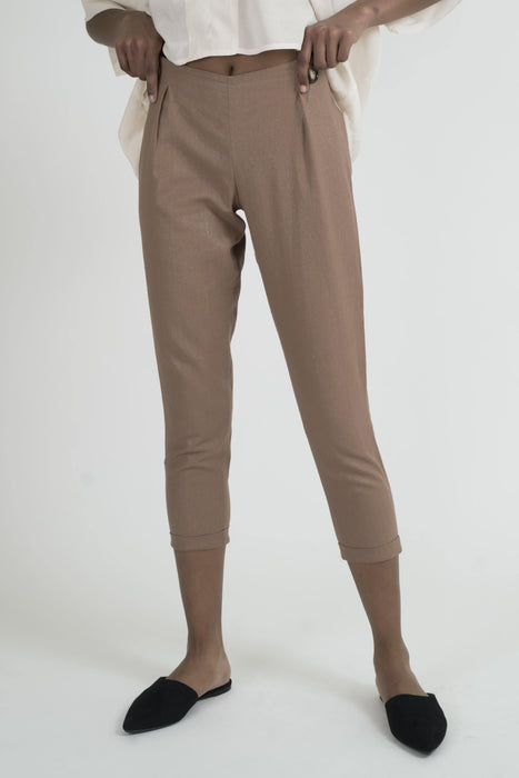 Pegged Linen Trousers