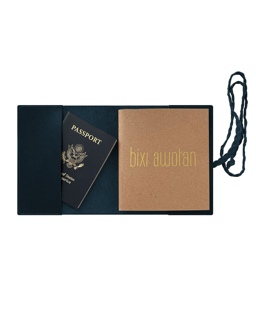 Navy Leather Traveler - Passport Cover