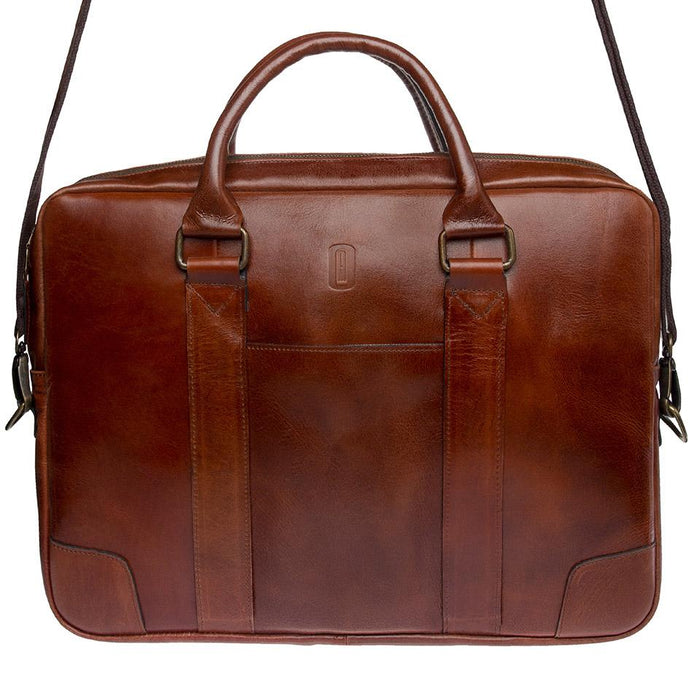 Portafolios de piel VIP y maletín para laptop 17¨portadocumentos con asa larga vintage café