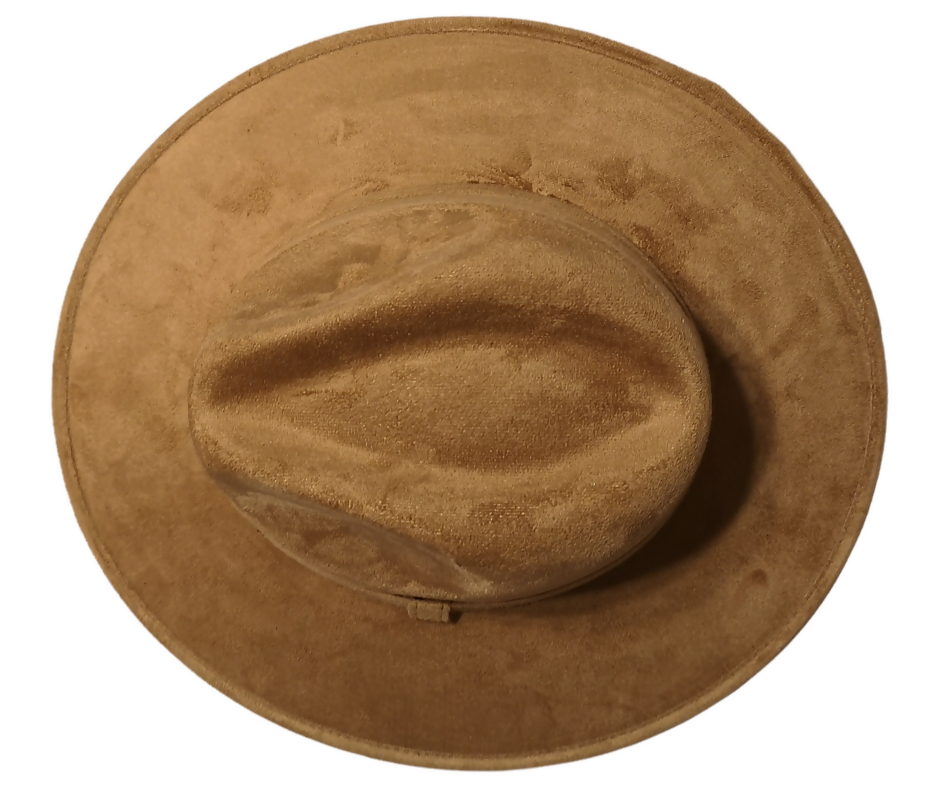 Sombrero de felpa color camel Unisex