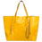 Bolsa de piel tipo tote Amarilla shopper grande de mujer
