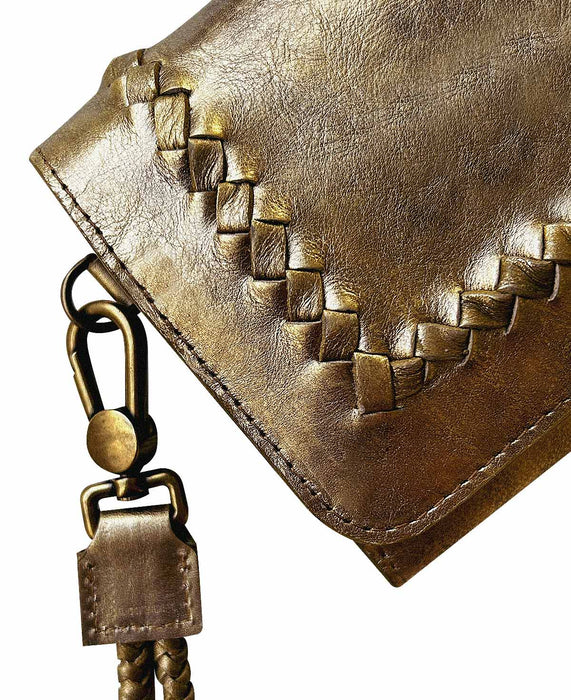 Gold Mila Bifold Leather Wallet