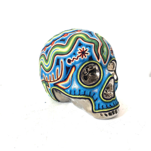 Wixárika Ceramic Skull Cromado