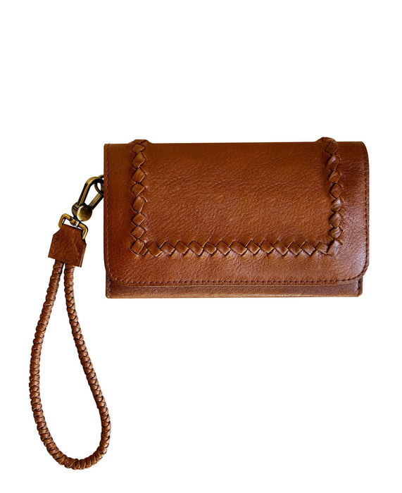 Tan Mila Bifold Leather Wallet